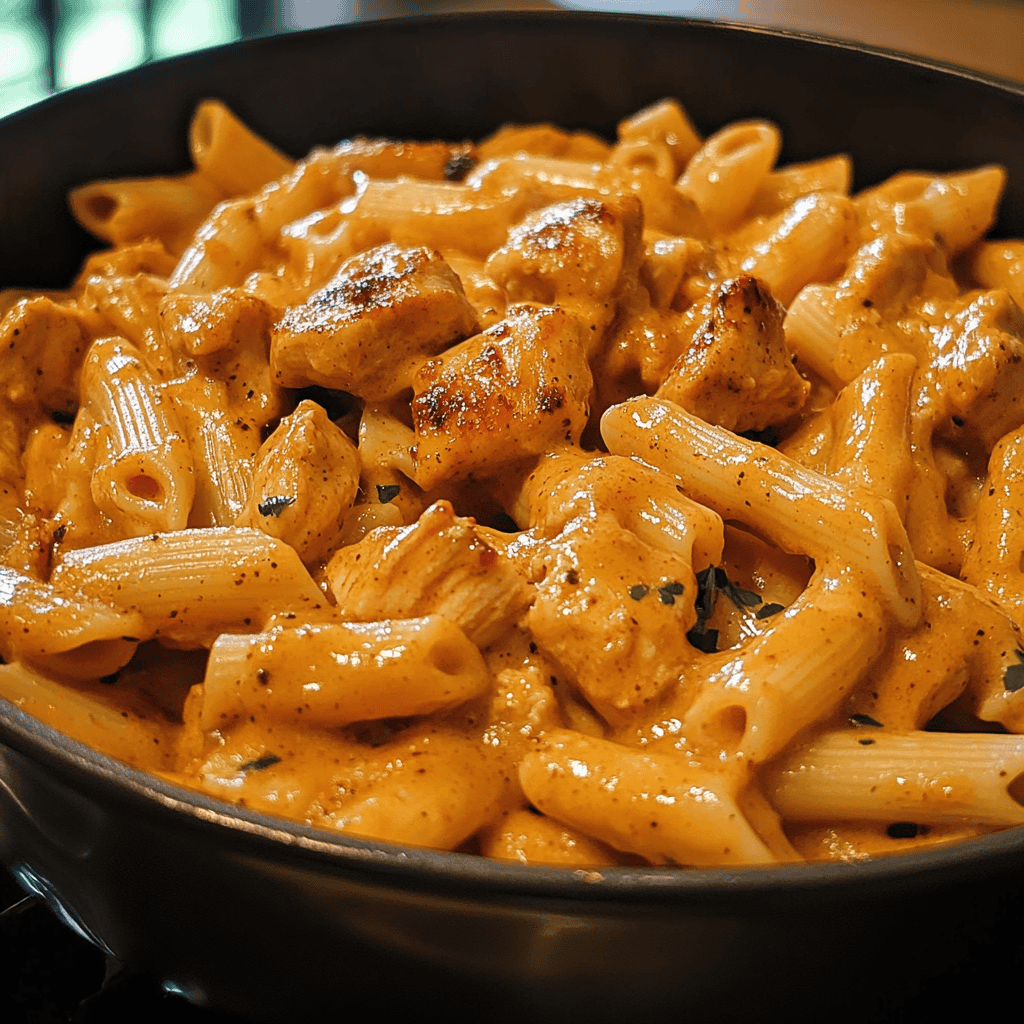 One-Pot Creamy Cajun Honey BBQ Chicken Pasta