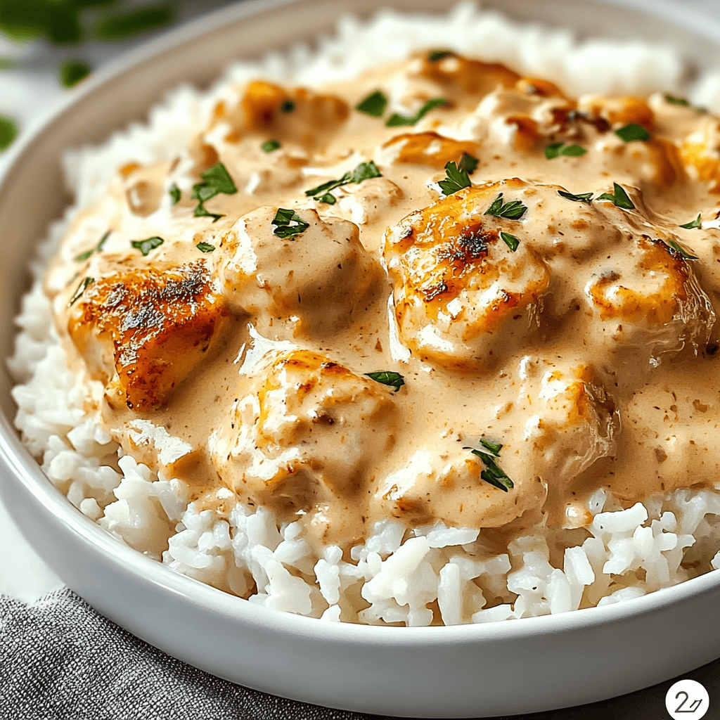 Delicious Creamy Smothered Chicken and Rice Recipe