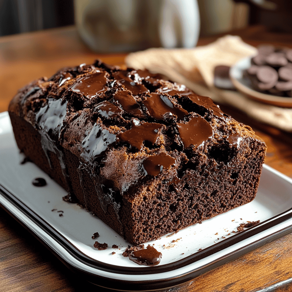 Hot Fudge Brownie Bread