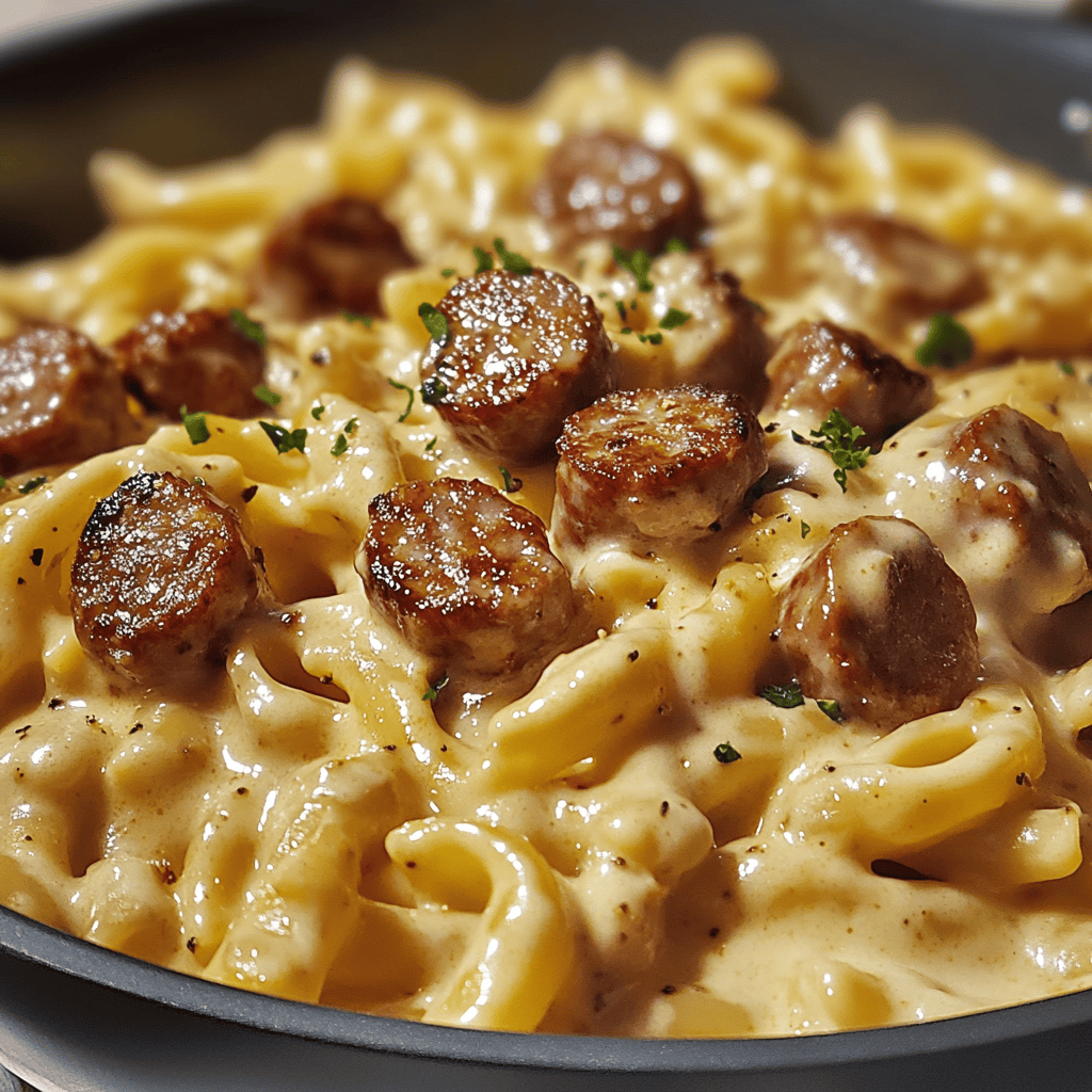 Easy One-Pot Creamy Smoked Gouda Sausage Pasta Recipe
