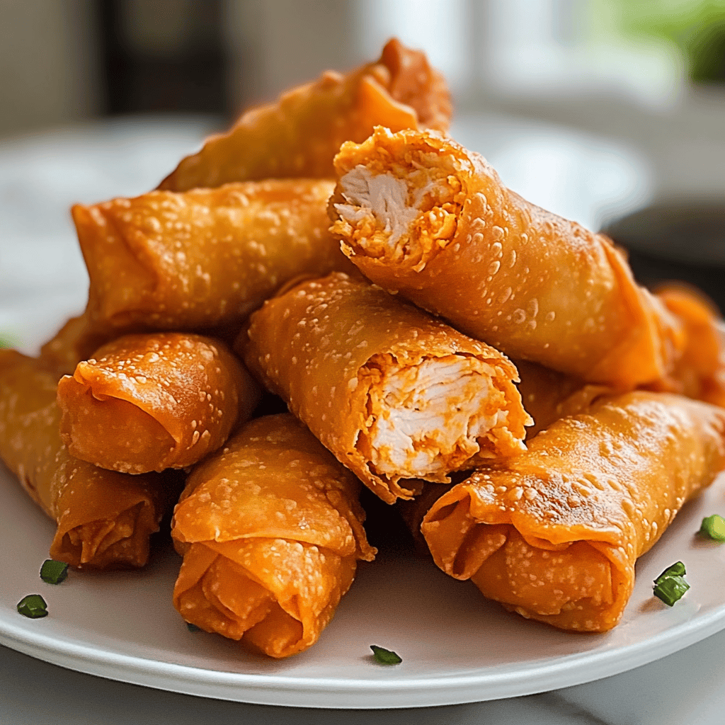 Air Fryer Buffalo Chicken Egg Rolls