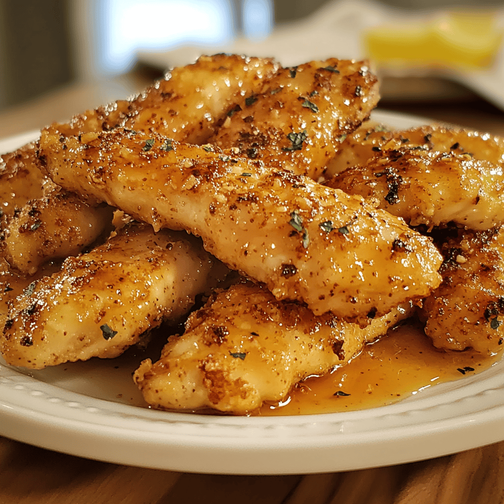 Air Fryer Honey Butter Garlic Chicken Tenders Recipe