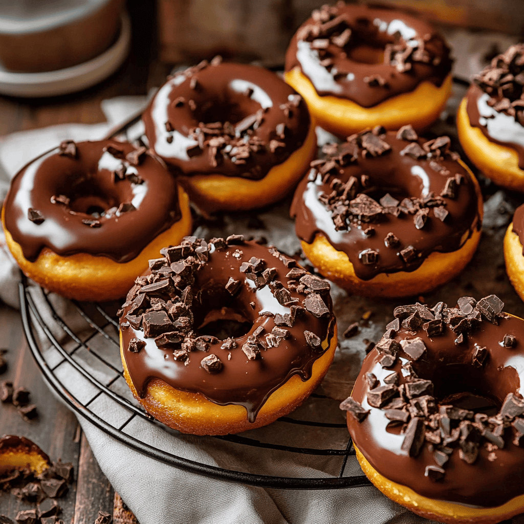 Baked Hot Chocolate Doughnuts