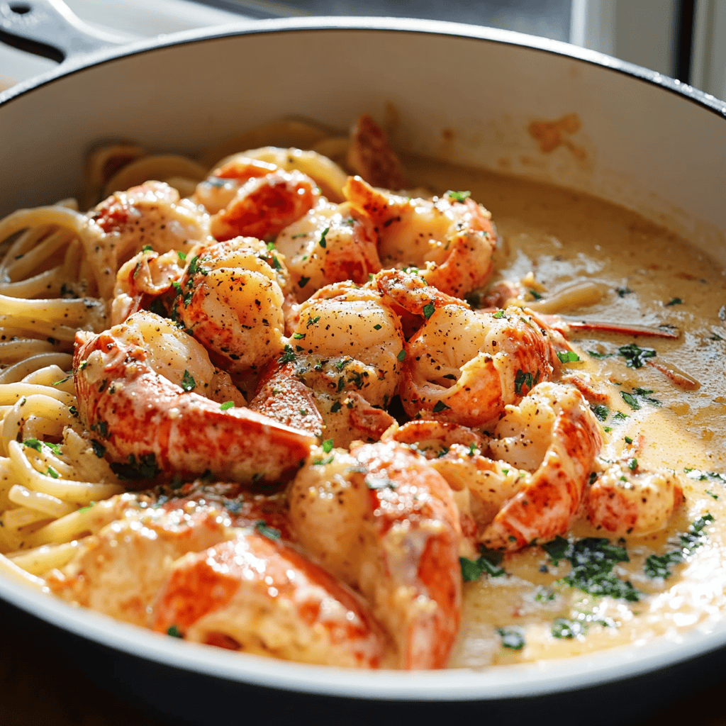 Creamy Spicy Lobster Pasta