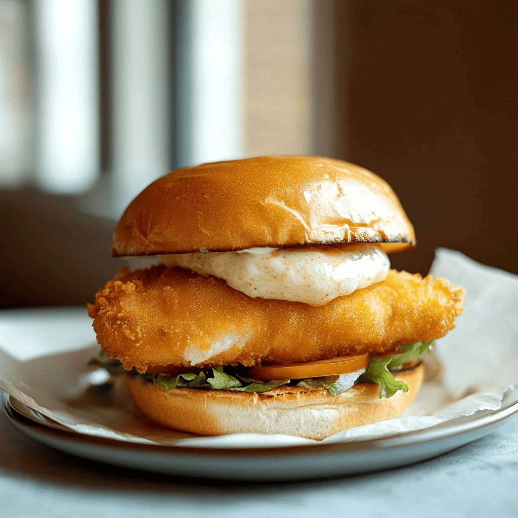 Fried Cod Fish Sandwich (Filet-O-Fish Inspired