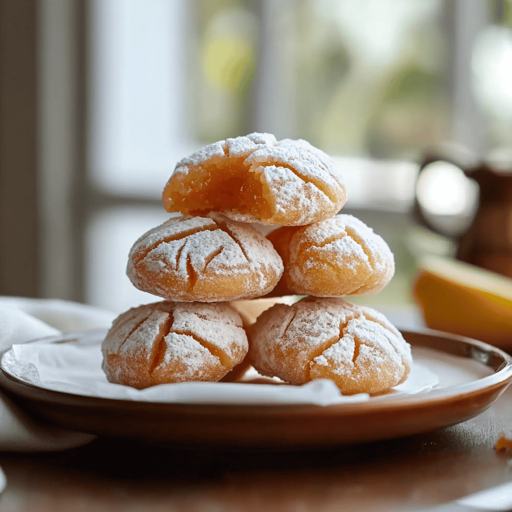 Thai Tea Mochi Crinkle Cookies