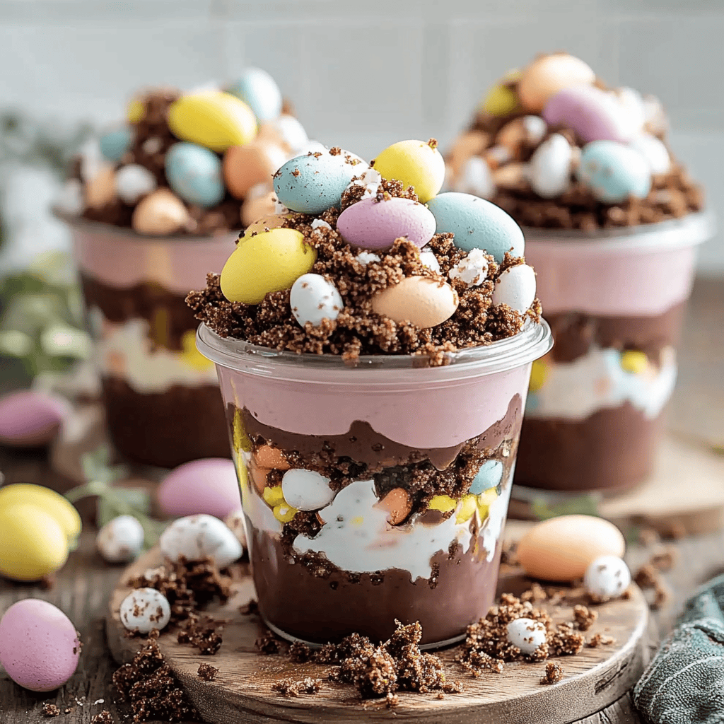 Delicious Easter Dirt Pudding Jars Recipe