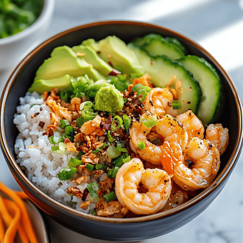 Spicy Shrimp Poke Bowl Recipe for a Quick Meal