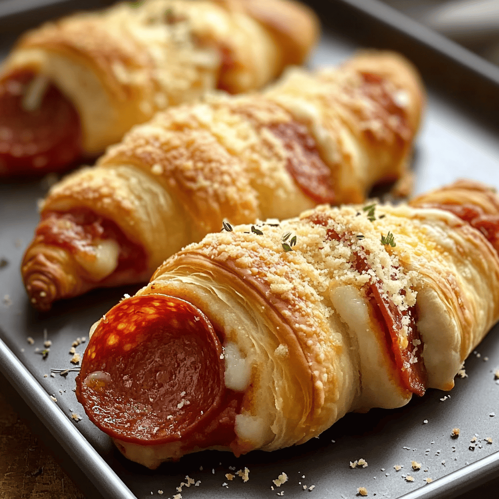 Easy Cheesy Pepperoni Crescent Rolls Recipe