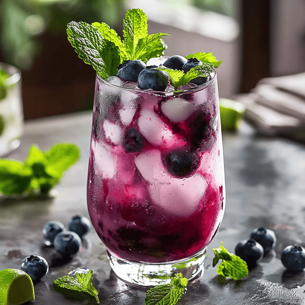 Refreshing Fresh Blueberry Mint Mocktail Recipe