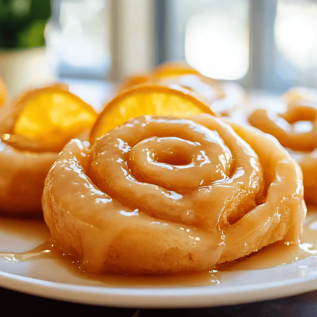 Delicious Homemade Glazed Orange Rolls Recipe