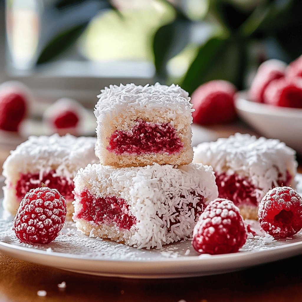 Raspberry Lamingtons