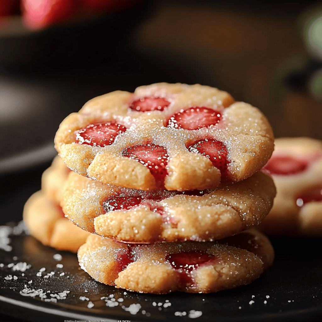 Lychee-Strawberry Cookies