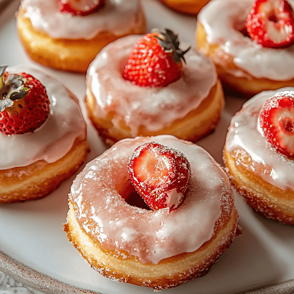 Delicious Homemade Strawberry Vanilla Cronuts Recipe