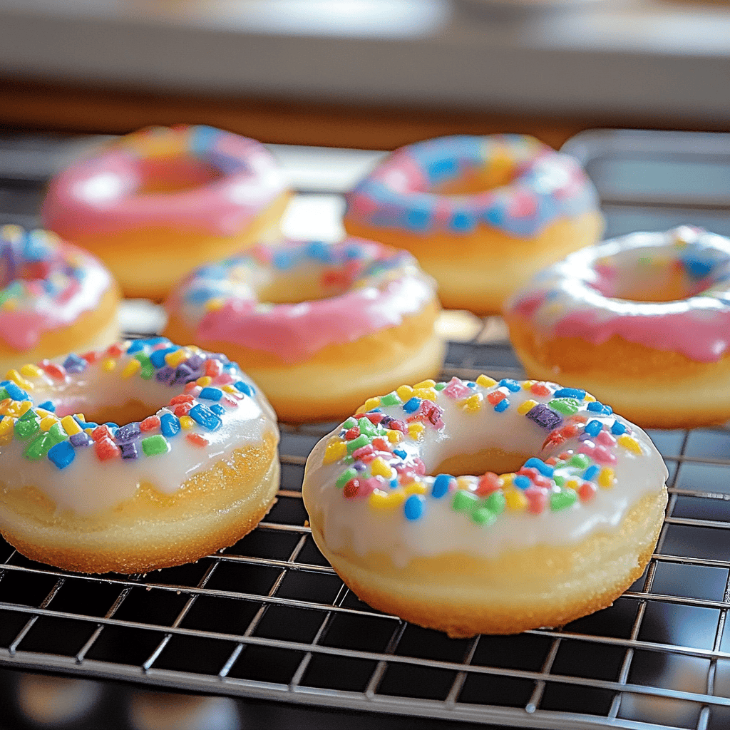 Delightful Mini Rainbow Vanilla Bean Donuts Recipe