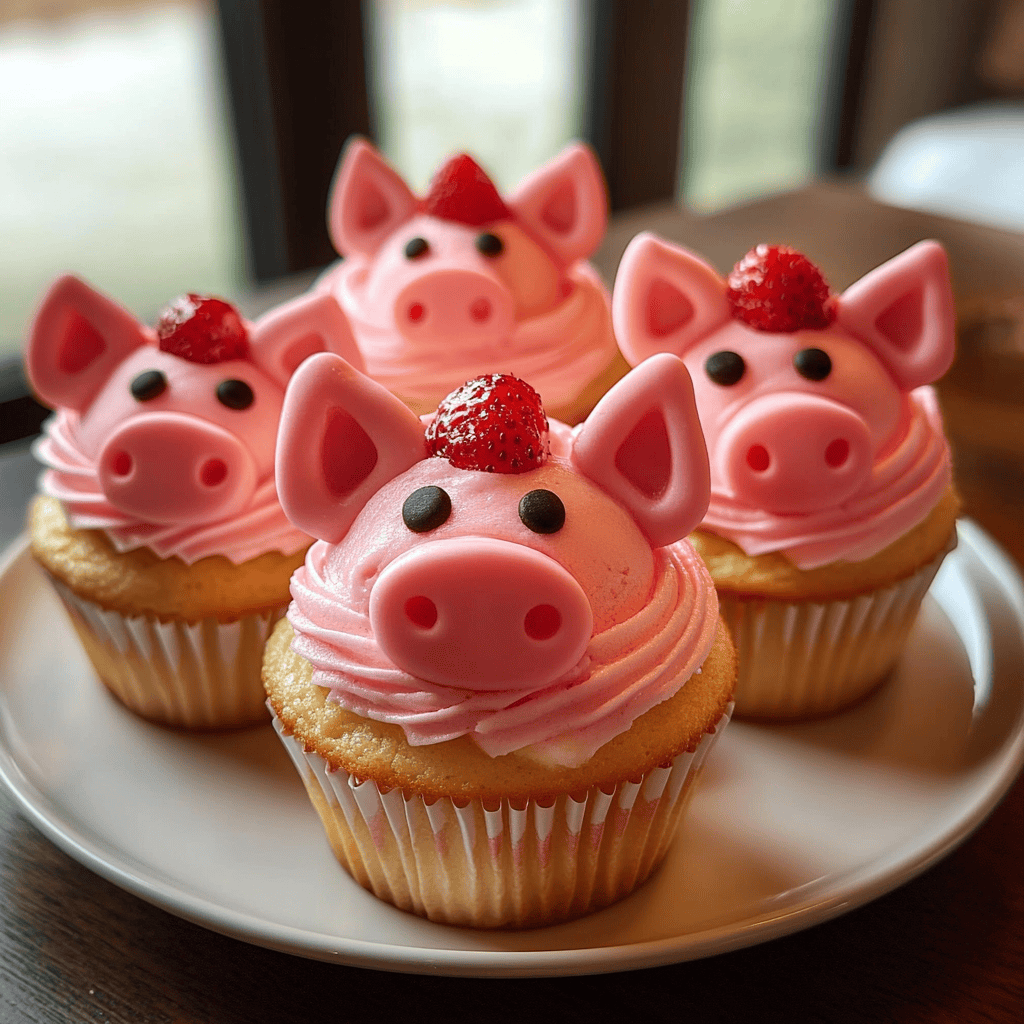 Delightful Strawberry Piggy Cupcakes Recipe