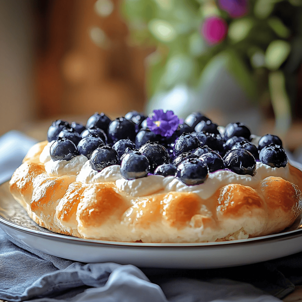 Blueberry Fluffy Cottage Cheese Cloud Bread