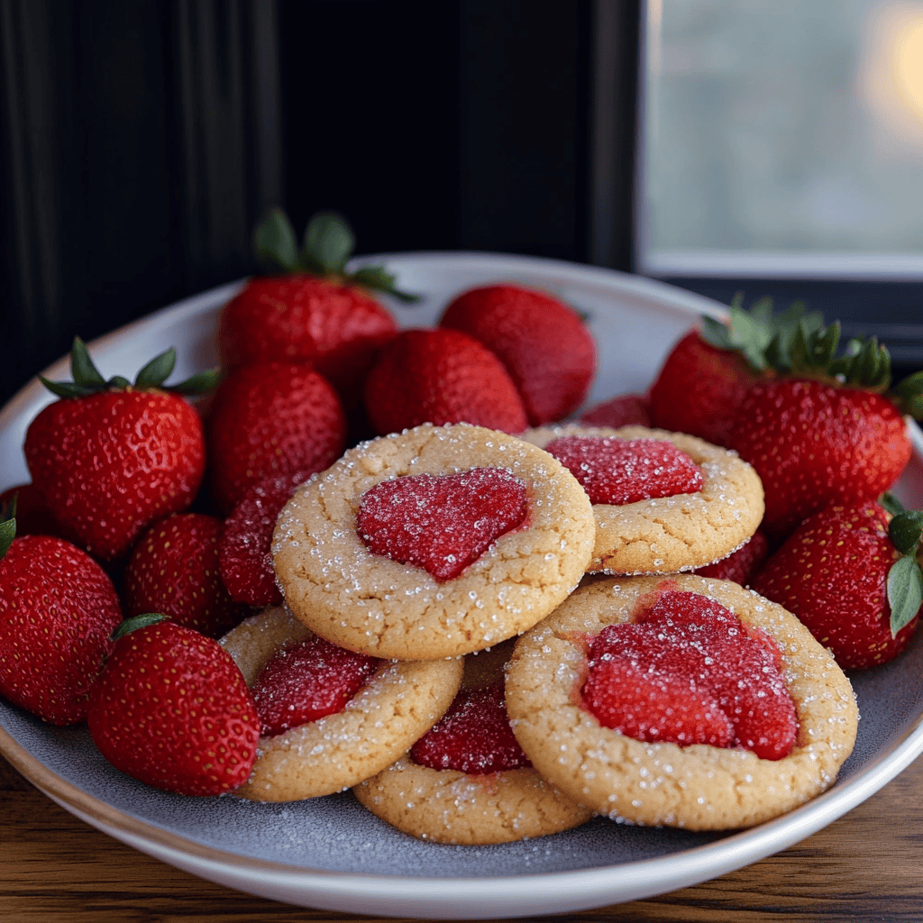 Strawberry Sugar Cookies with Sparkling
