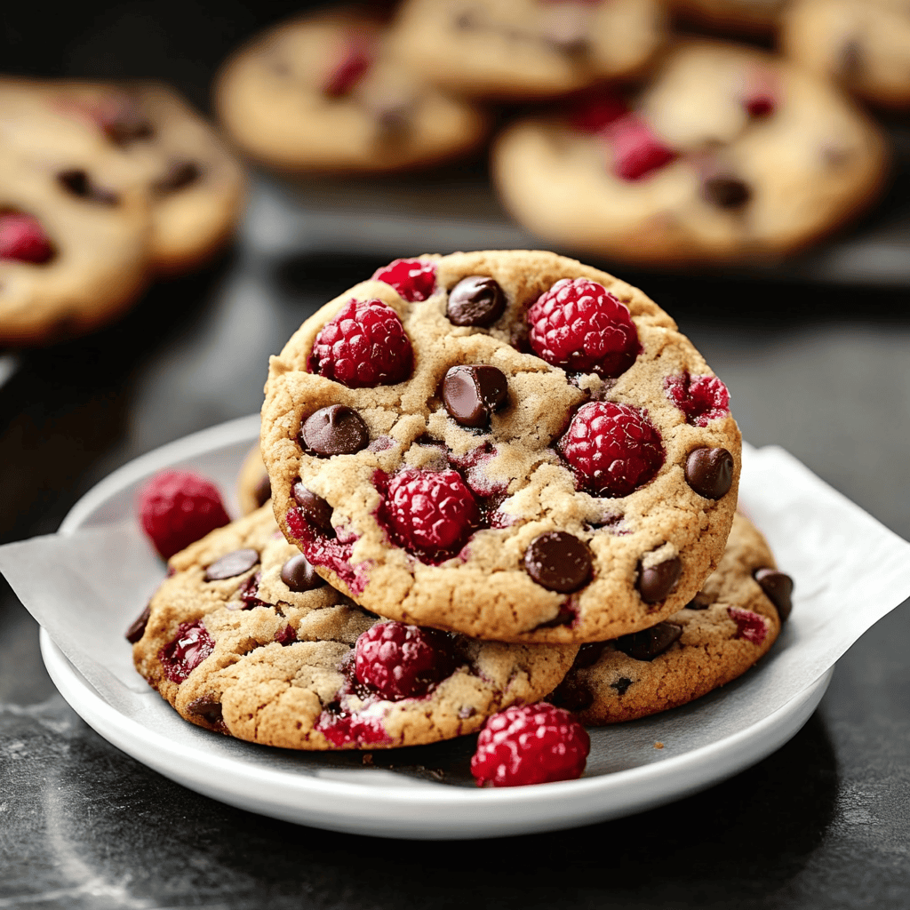 Delicious Raspberry and Chocolate Chip Cookies Ready in Under 30 Minutes