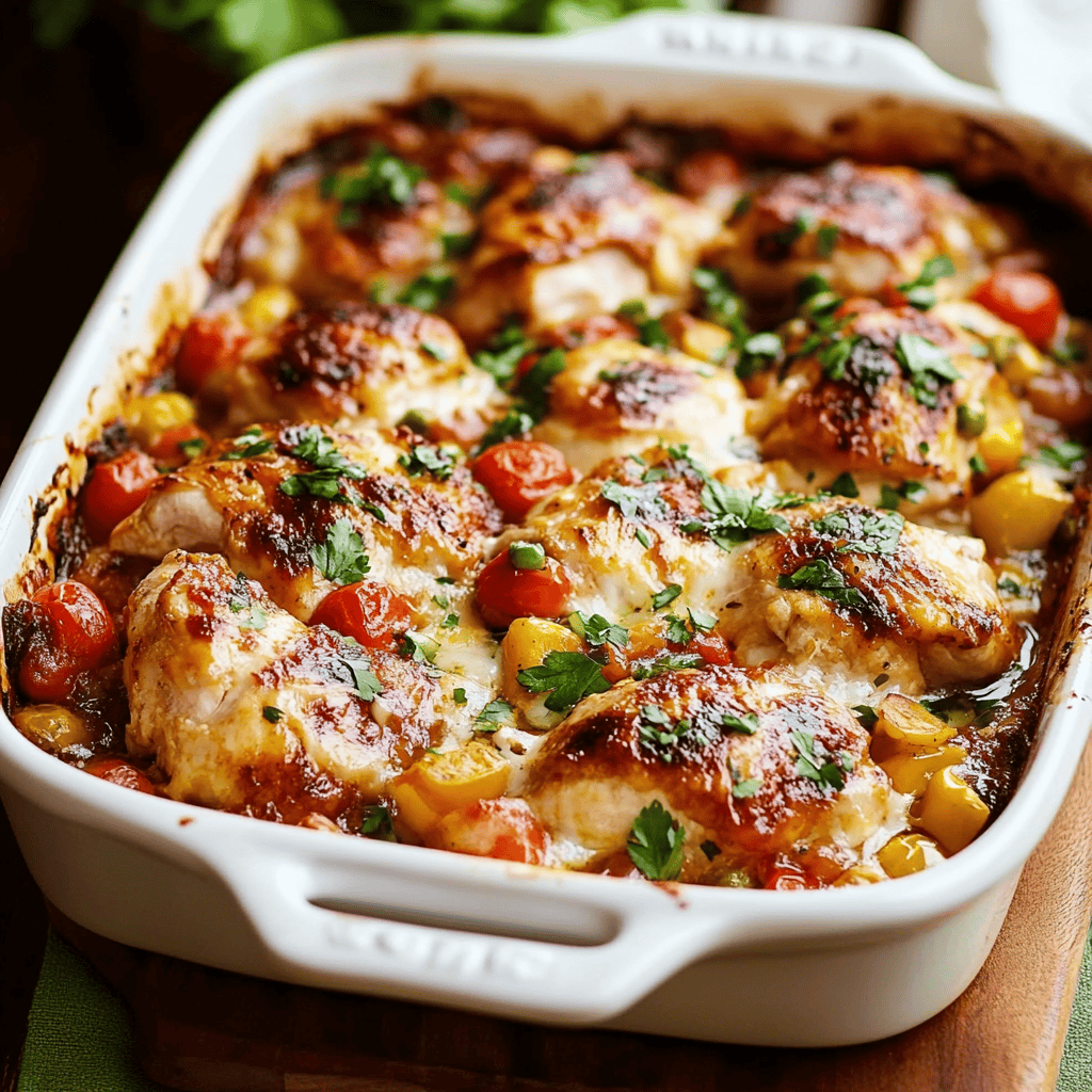 Easy Fiesta Chicken Bake Recipe for Family Dinners