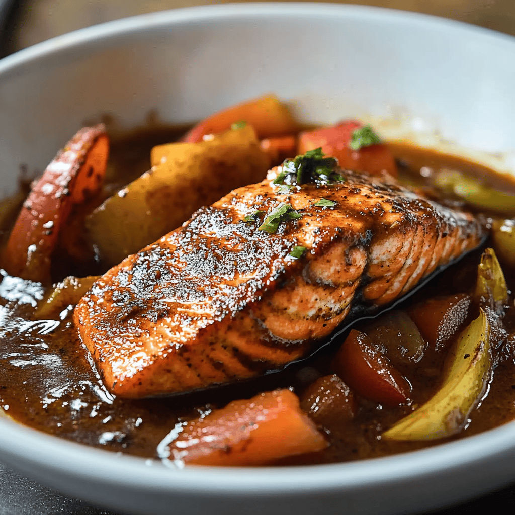 Delicious Caribbean Brown Stew Salmon Recipe