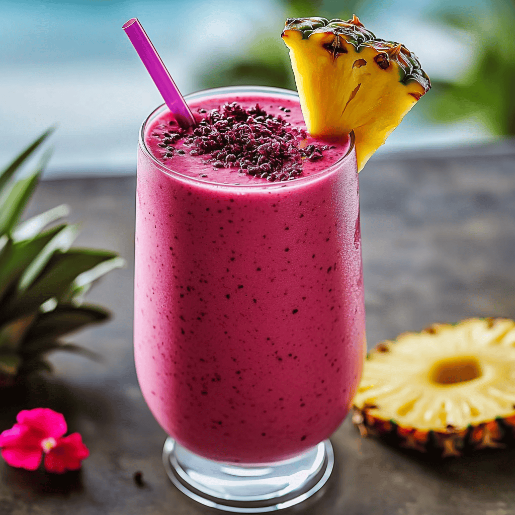 Tropical Hibiscus Pineapple Smoothie