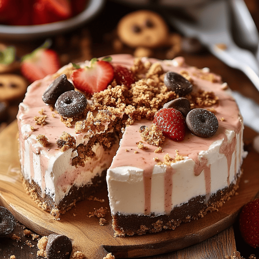 Delicious Cookie Monster Cheesecake