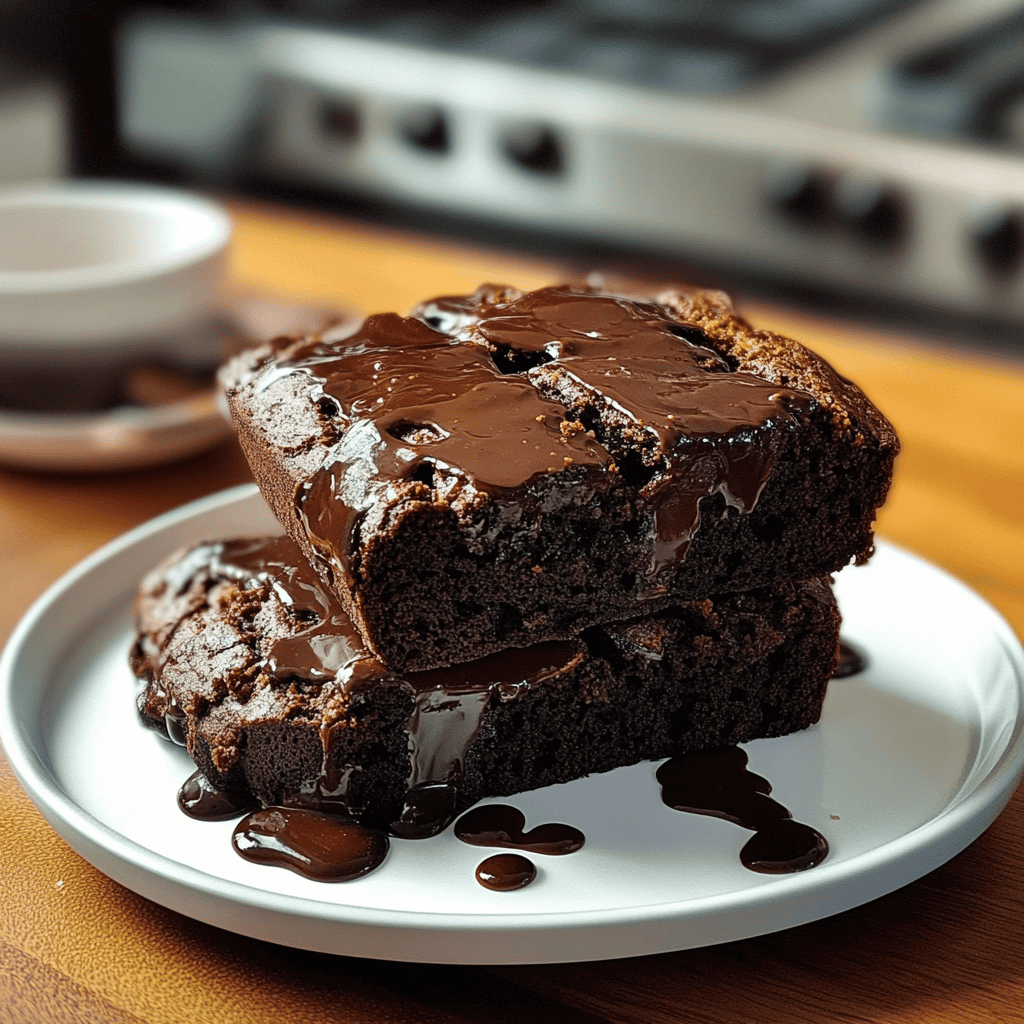 Hot Fudge Brownie Bread