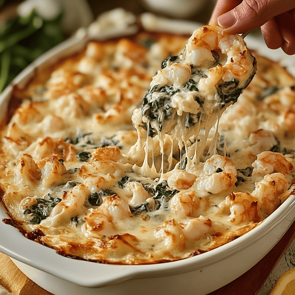 Creamy Seafood Spinach Dip