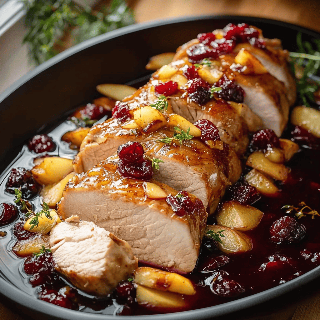 Cranberry Apple Pork Tenderloin