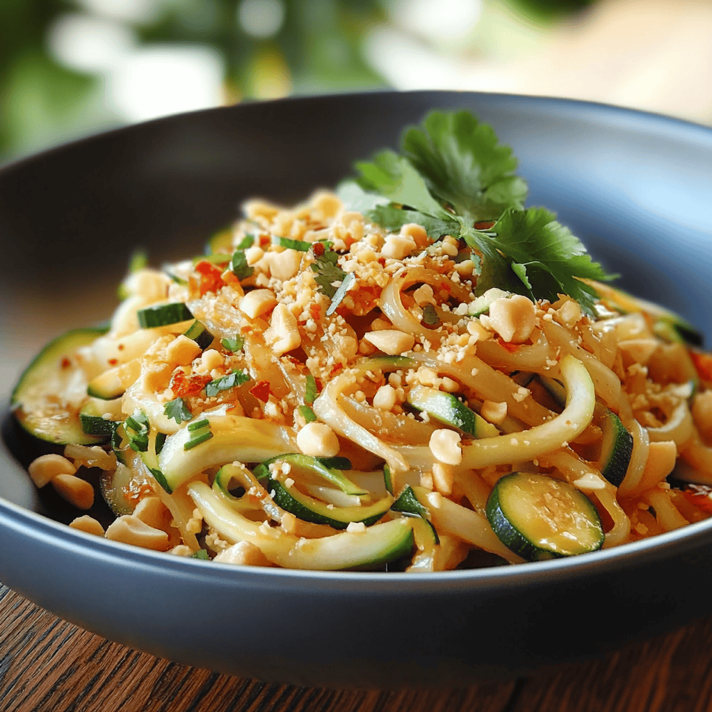 Delicious Low Carb Zucchini Pad Thai Recipe