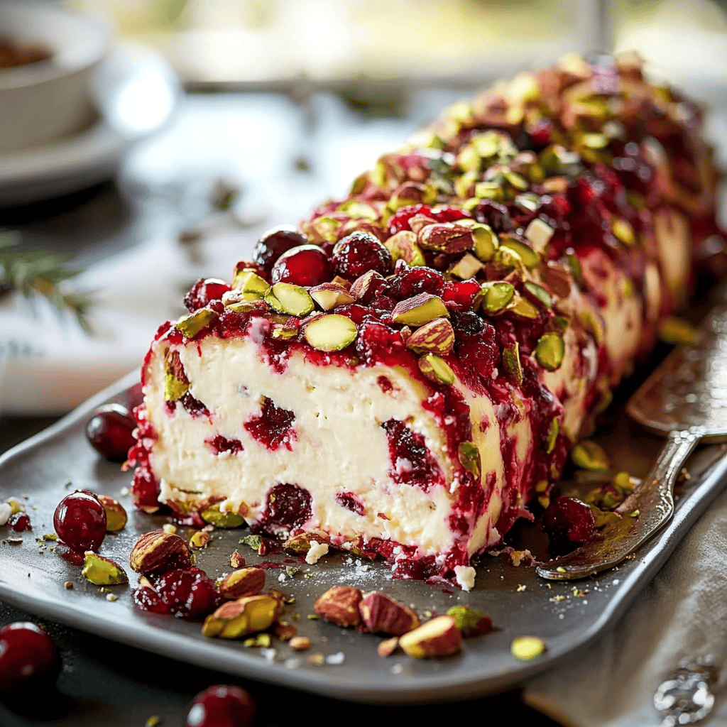Delicious Cranberry Pistachio Cheese Log Recipe