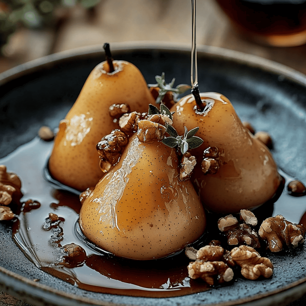 Baked Pears with Honey & Walnuts