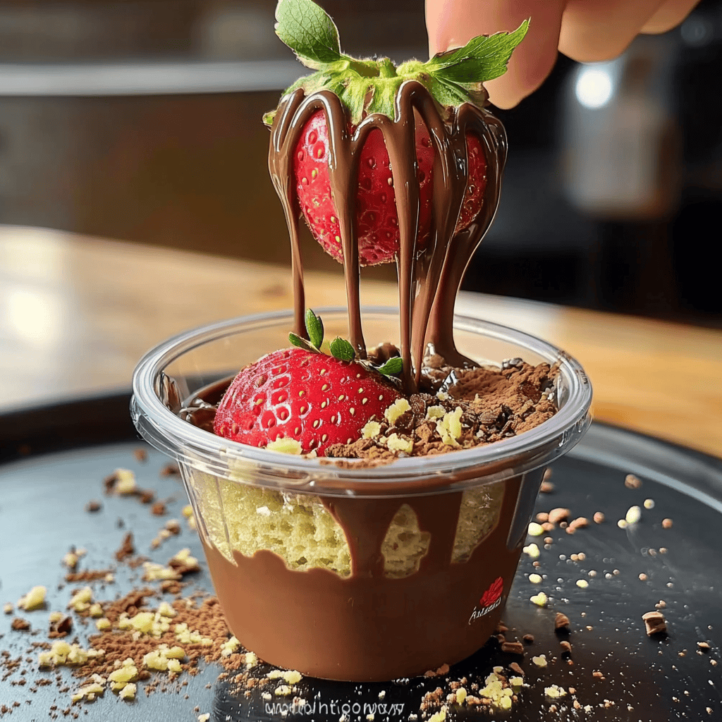 Dubai Chocolate Strawberry Cup Recipe