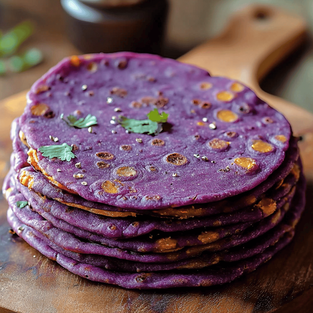 Delicious Purple Sweet Potato Roti Recipe