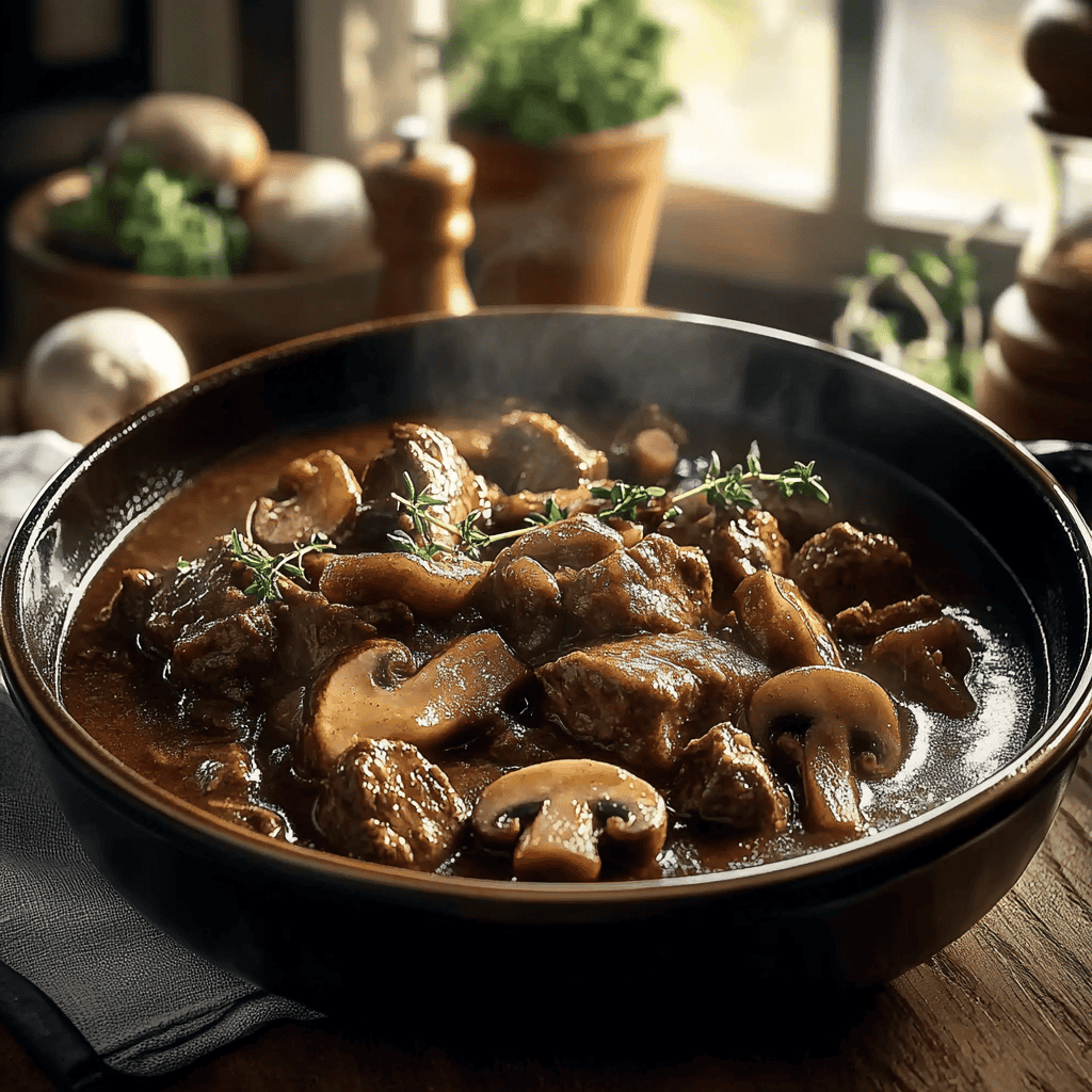 Delicious Savory Beef and Mushroom Stew Recipe