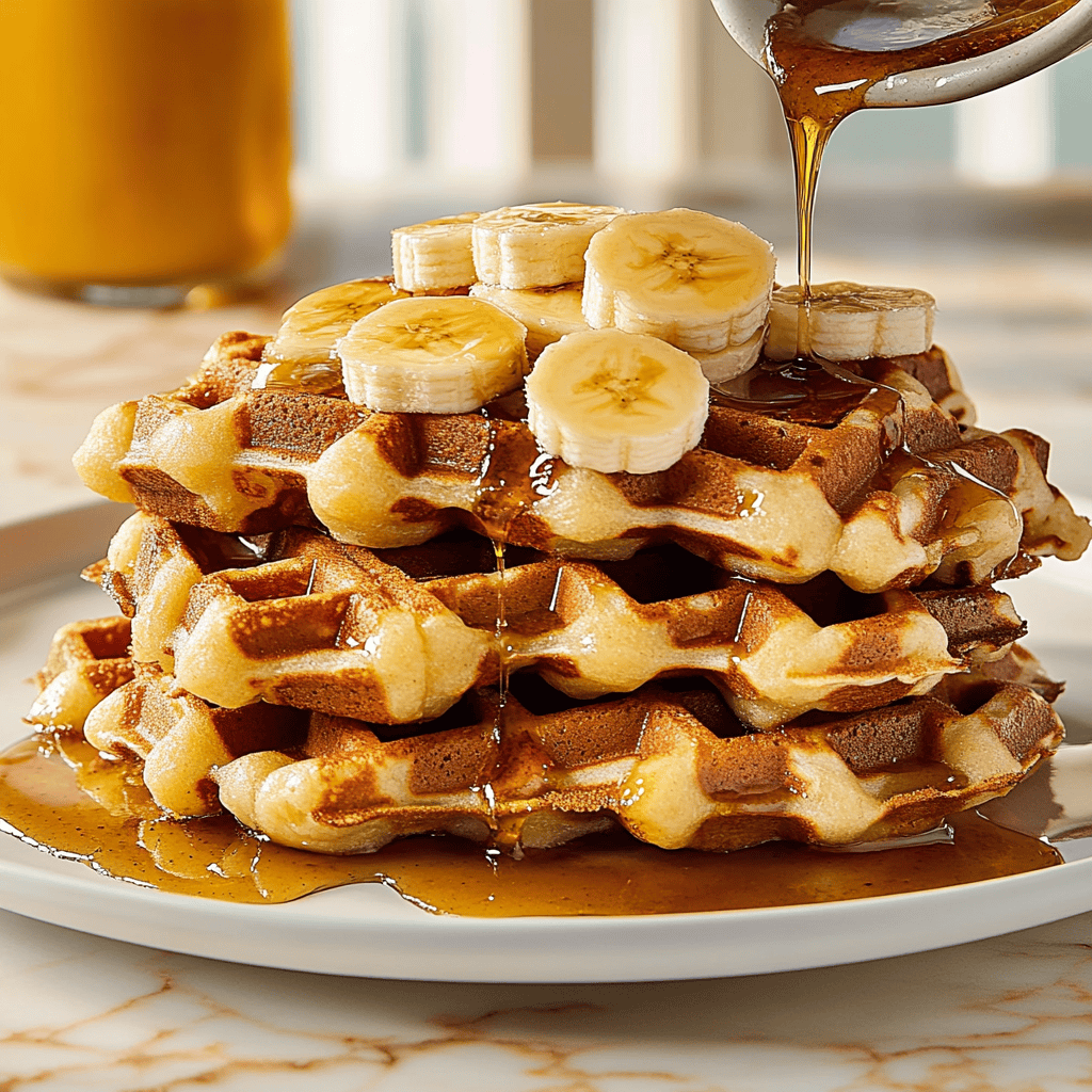 Banana Bread Waffles