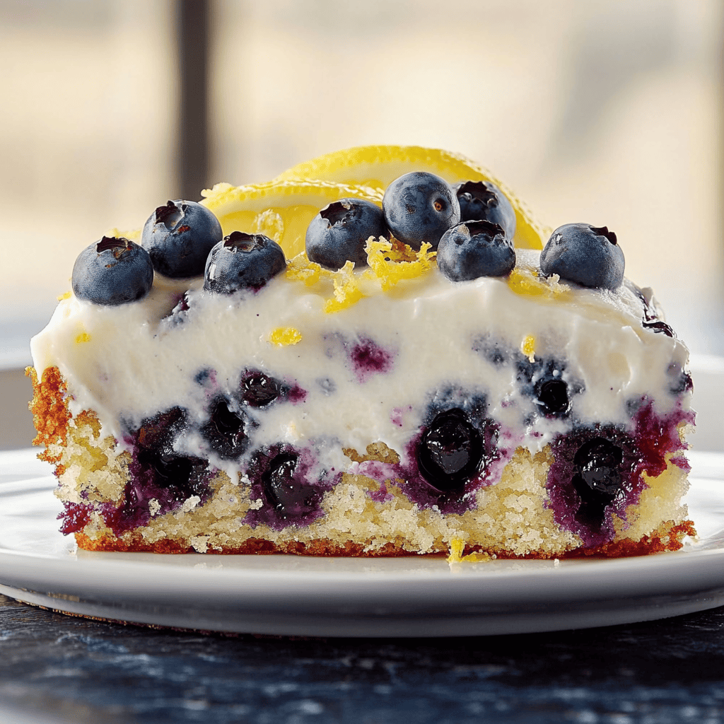 Lemon-Blueberry Poke Cake