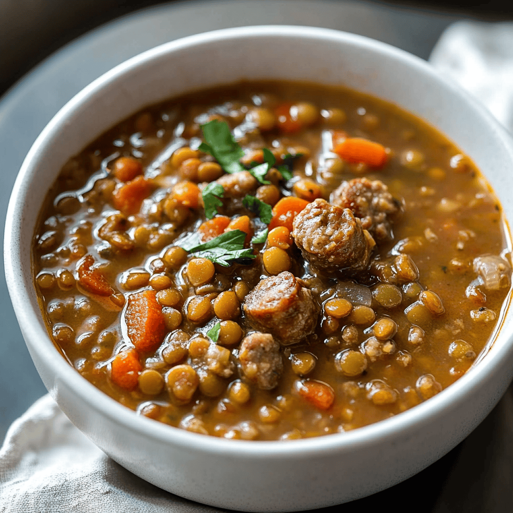 Delicious Lentil Sausage Soup Recipe