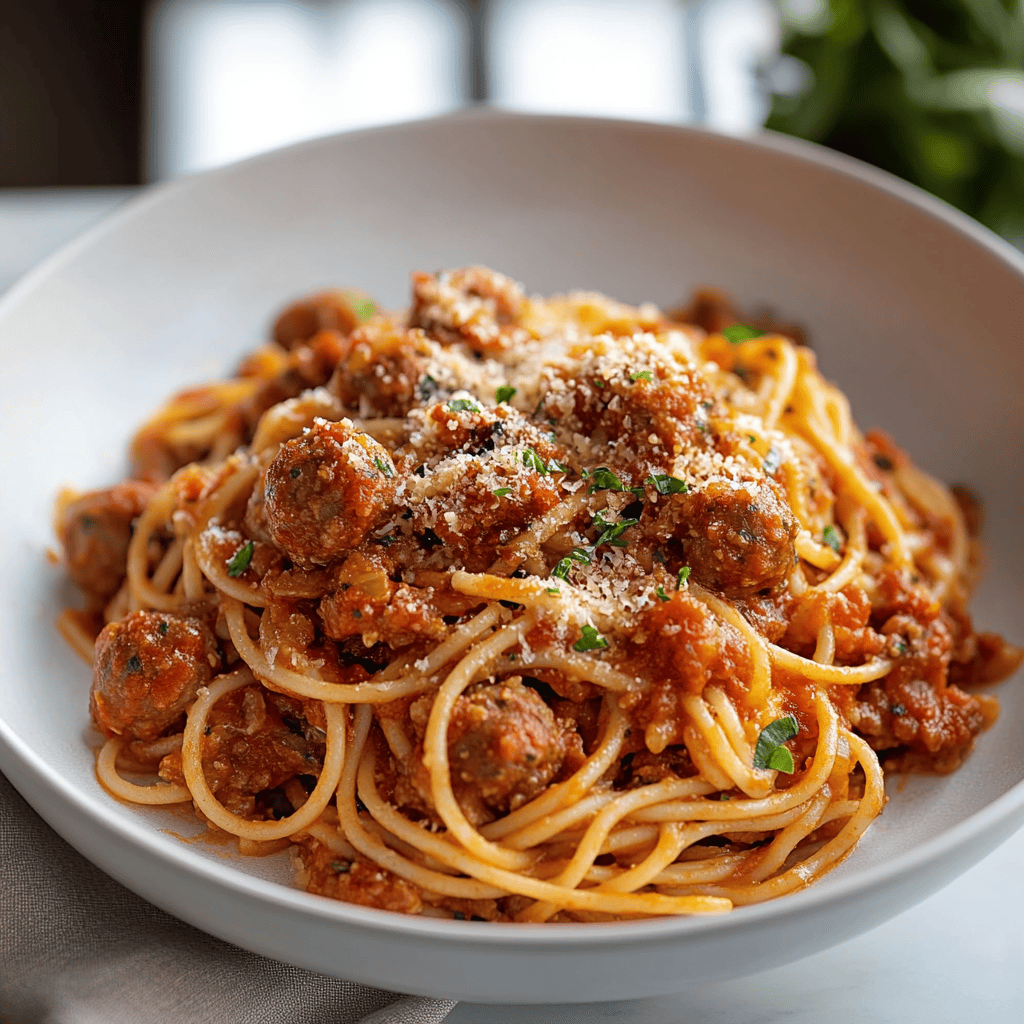 Delicious Sausage Spaghetti Recipe