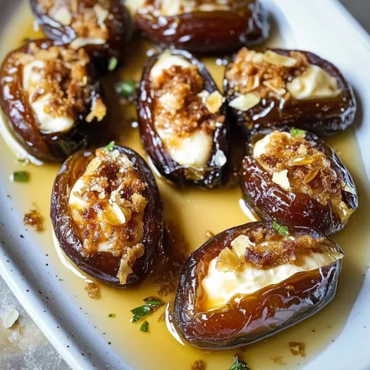 Mascarpone Stuffed Dates with Maple Drizzle: Fancy Meets Finger Food