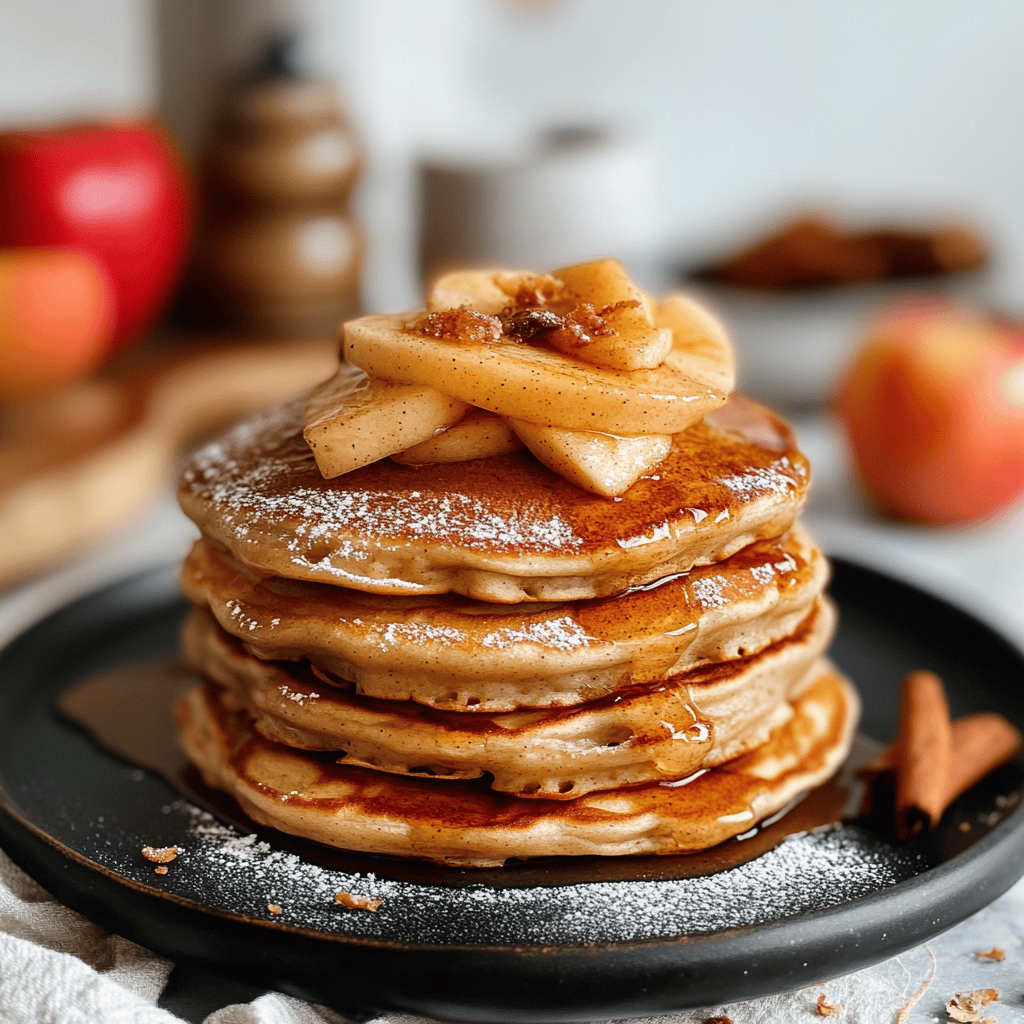 Easy Apple Cinnamon Pancakes