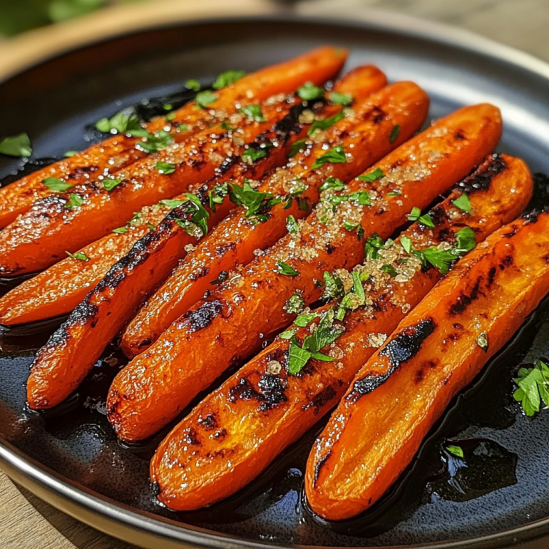 Grilled Carrots with Honey Brown Sugar Glaze