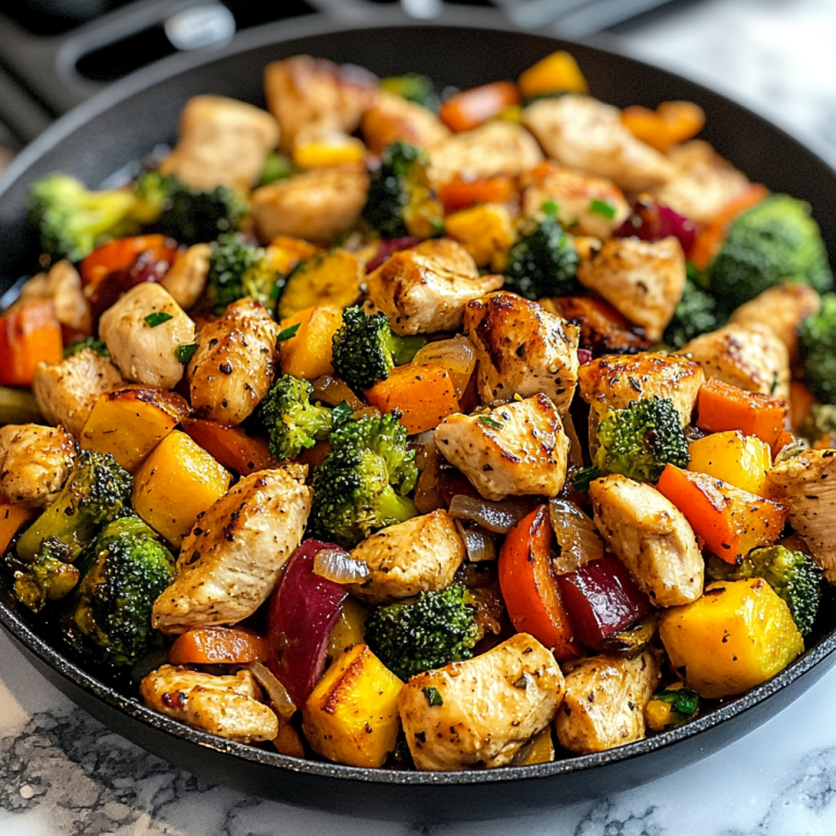 Healthy Chicken and Vegetables Skillet