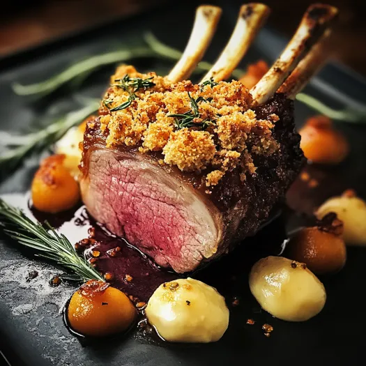 Rosemary Crumbed Rack of Lamb: Bougie Dinner, Easy Mode
