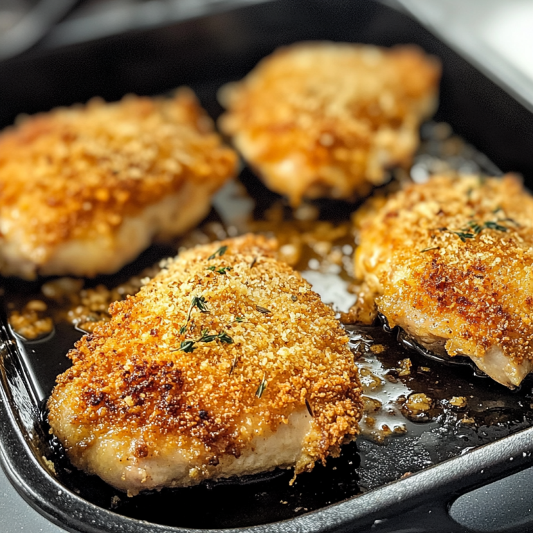 Parmesan Crispy Oven-Fried Chicken