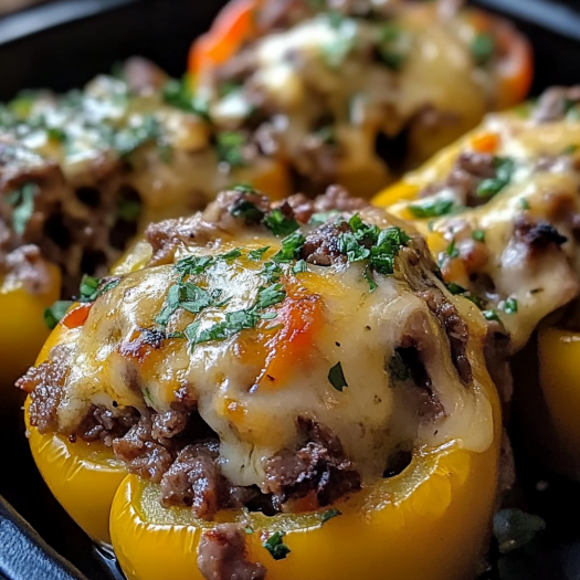 Philly Cheesesteak Stuffed Peppers