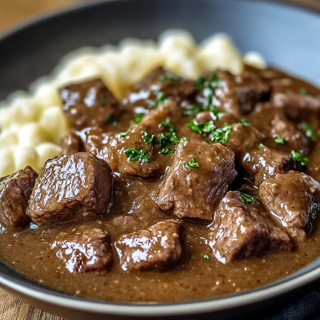 Savory Beef Tips in Gravy Recipe