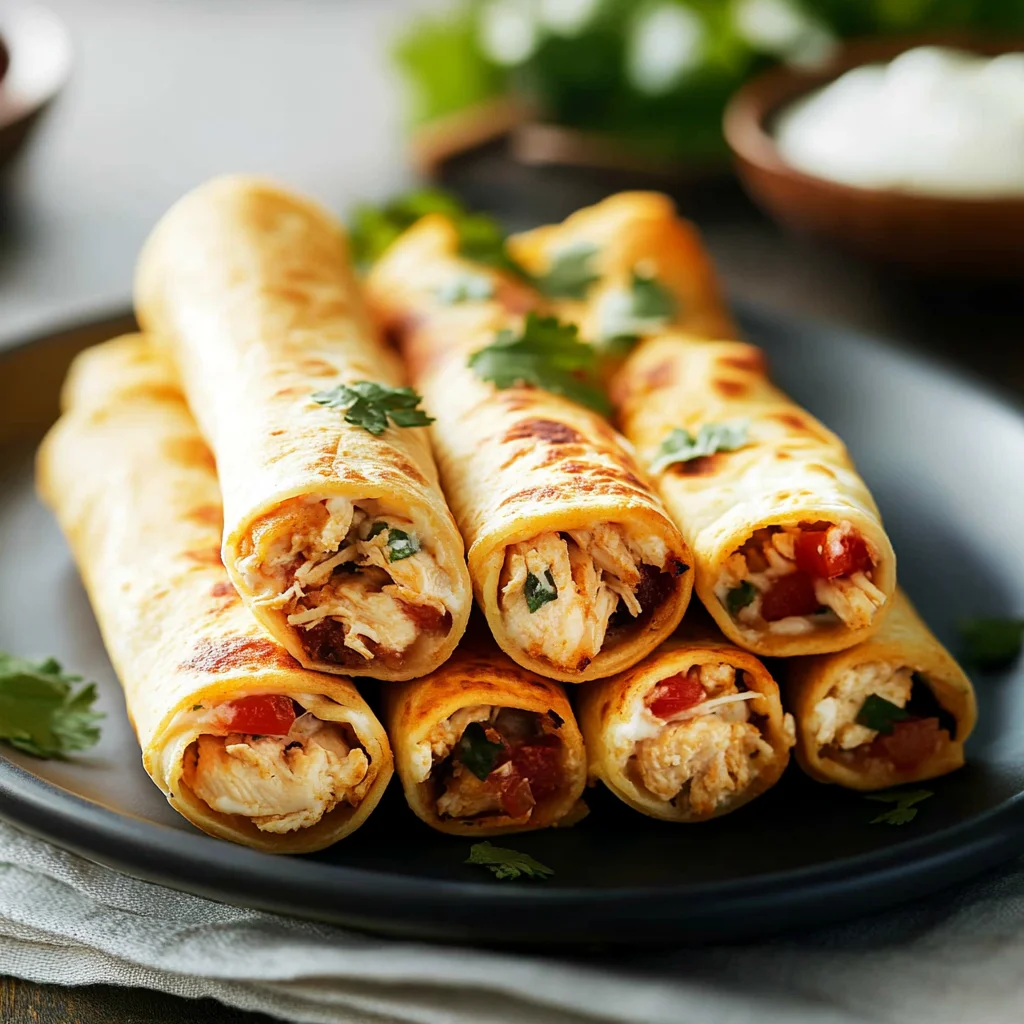 Cream Cheese Chicken Taquitos