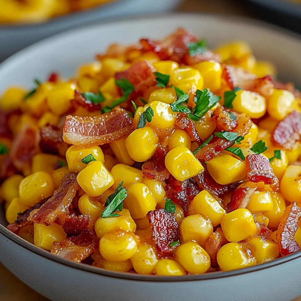 Buttery Corn with Bacon Recipe – Quick and Delicious